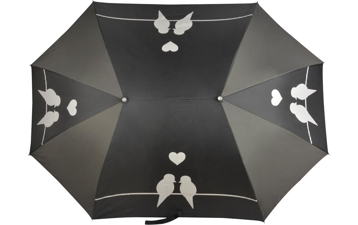 Esschert Design Stockschirm TP155 – Ø 128,5 cm, L 73,5 cm – schwarz