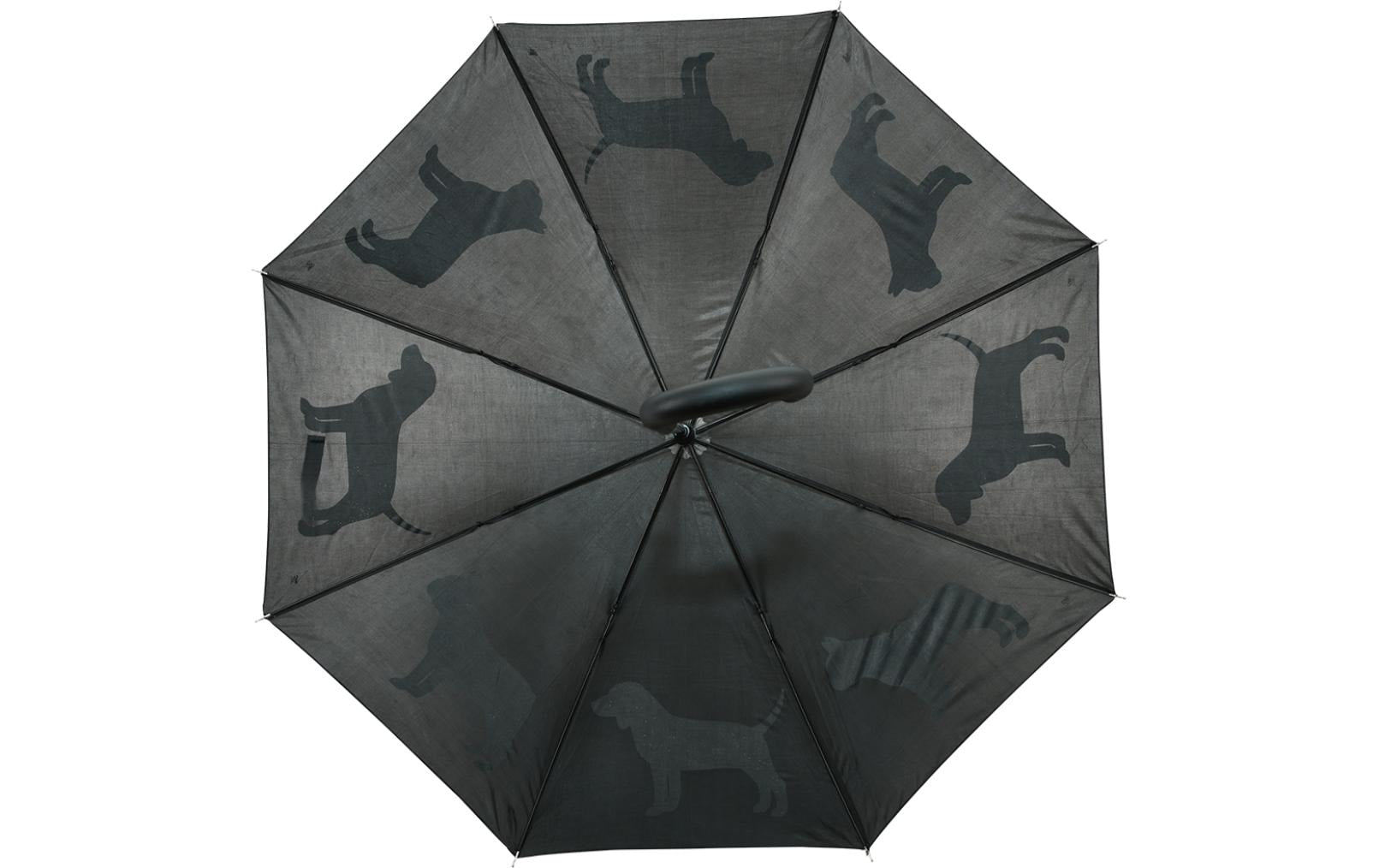 Esschert Design Stockschirm – Auf-/Zu-Automatik, Ø 105 cm, L 85,1 cm – Grau Reflektor Hunde – reflektierend