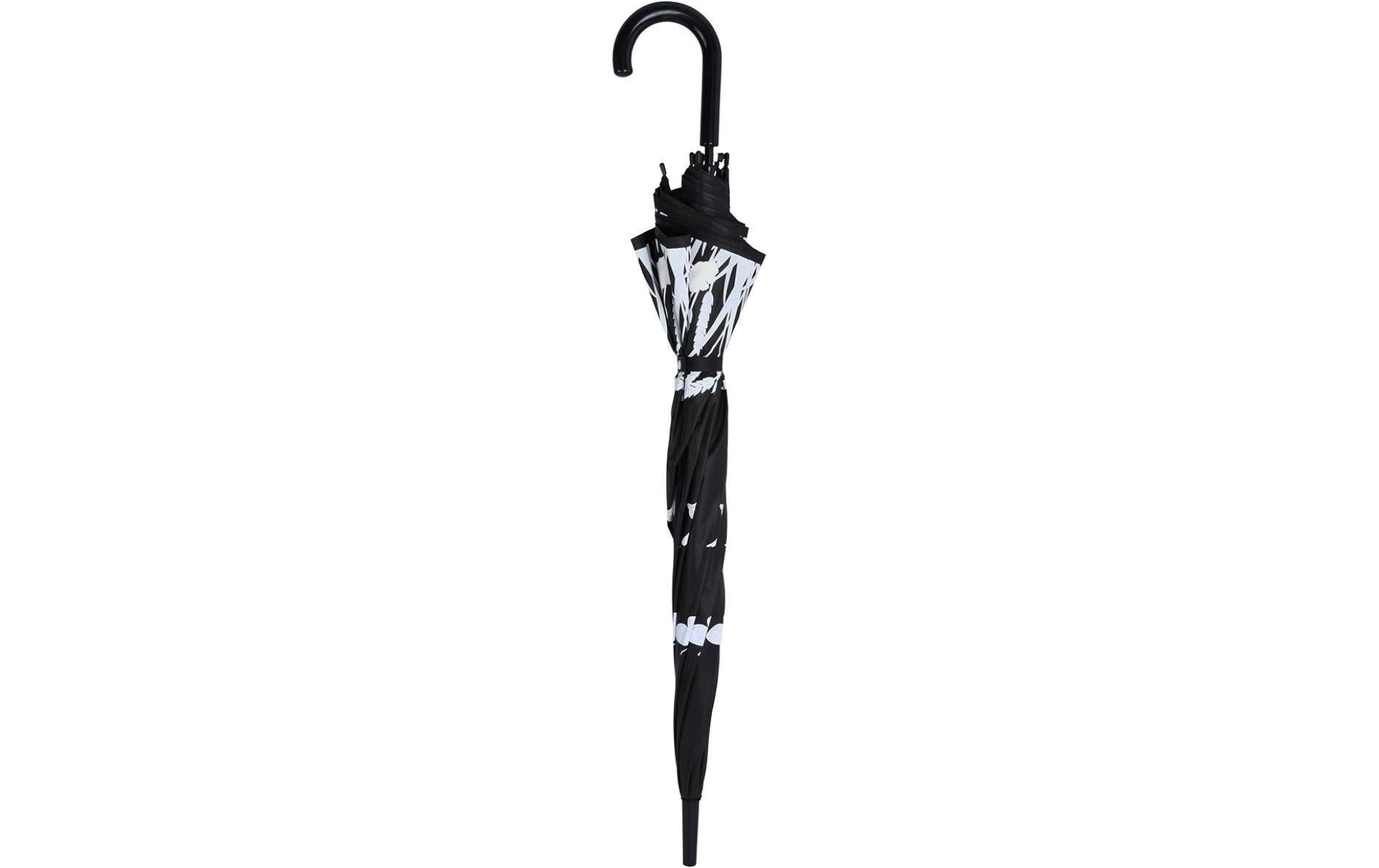 Esschert Design Stockschirm TP275 – Auf/Zu-Automatik, Ø 116,5 cm, L 91,2 cm – Schwarz Wiese