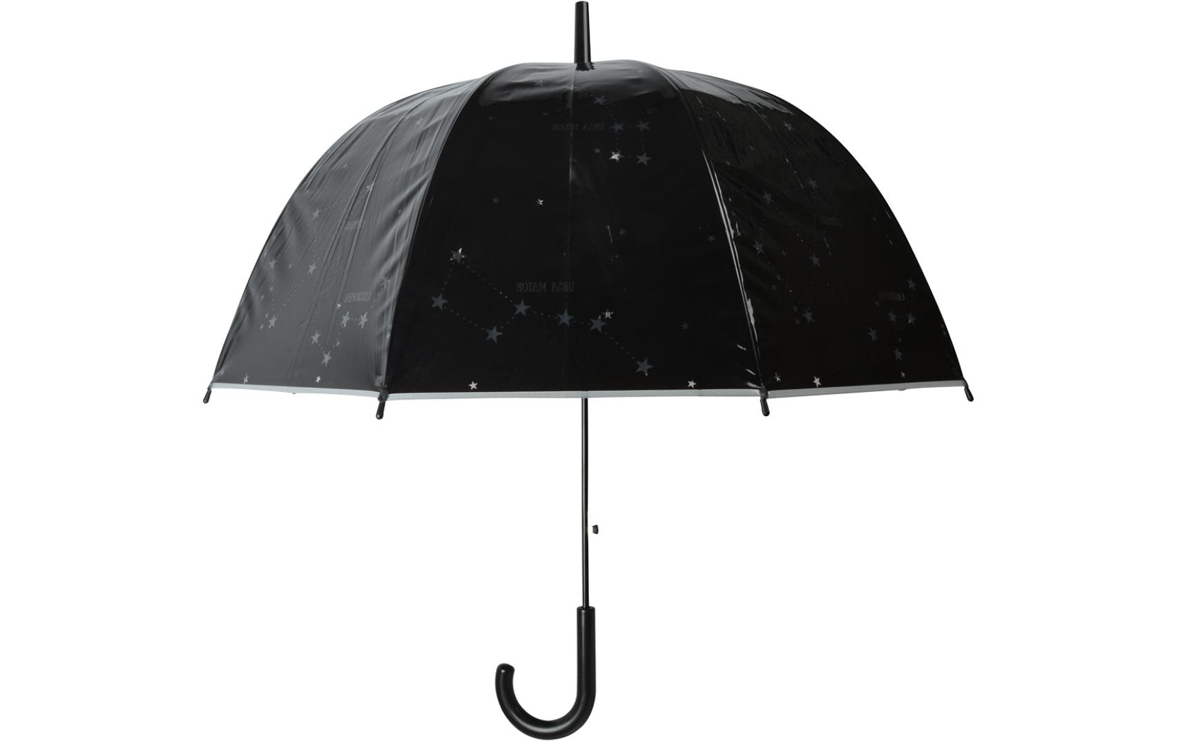 Esschert Design Stockschirm TP243 – Ø 80,7 cm, L 81 cm – schwarzer Sternenhimmel
