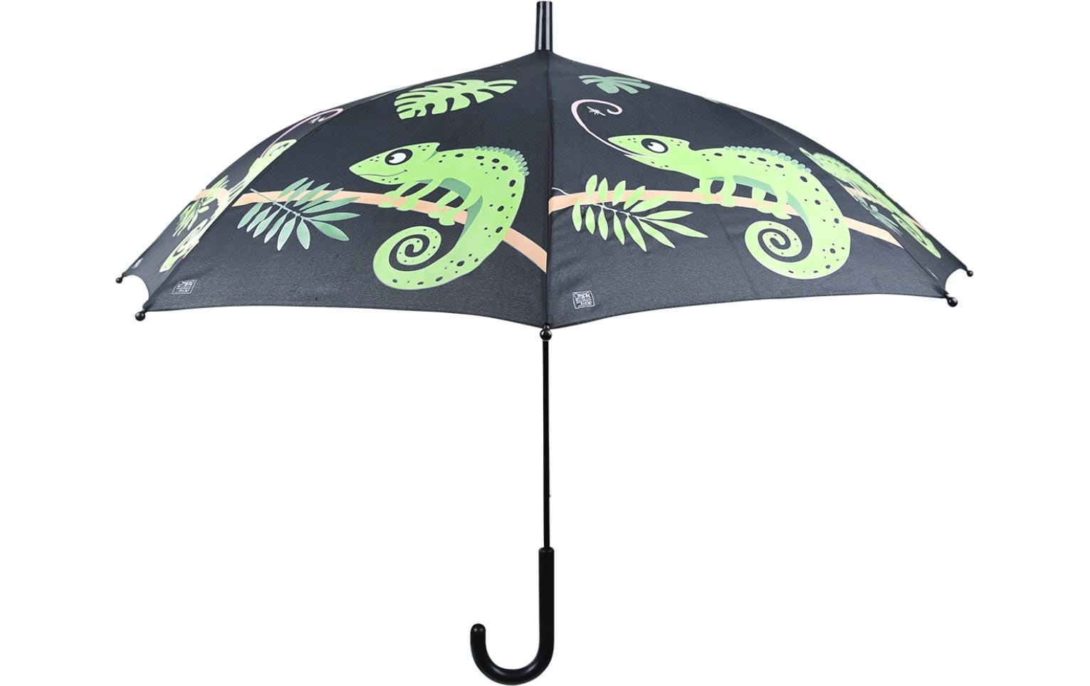 Esschert Design Stockschirm Chamäleon – Ø 88 cm, L 69,3 cm – mehrfarbig – Farbwechsel bei Regen