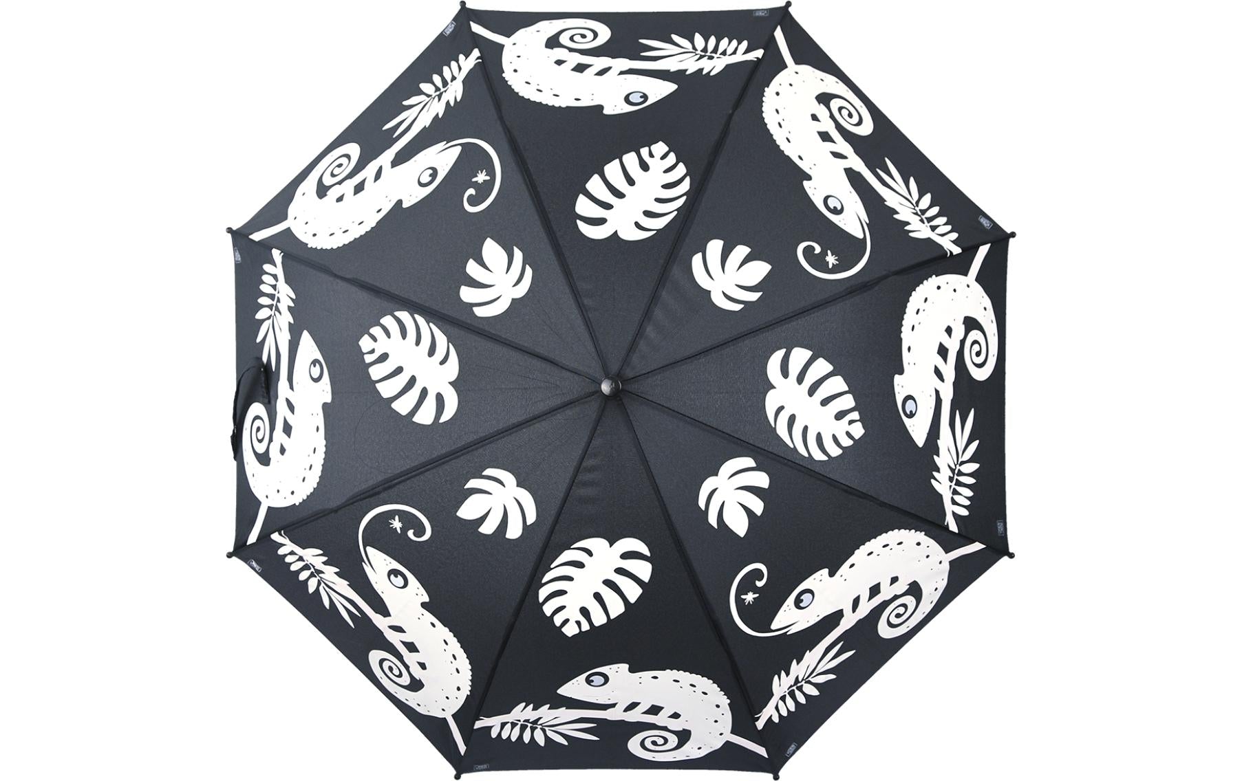 Esschert Design Stockschirm Chamäleon – Ø 88 cm, L 69,3 cm – mehrfarbig – Farbwechsel bei Regen
