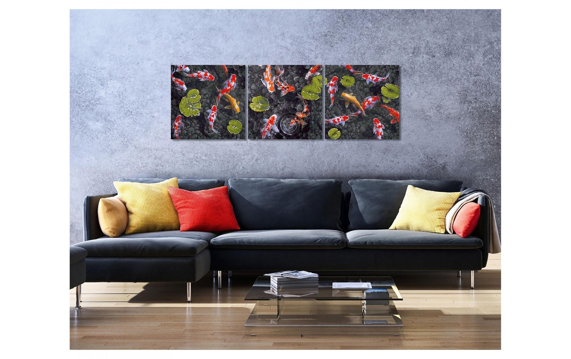 Schipper Malen-nach-Zahlen-Set – Koi Juwel im Fischteich – 3-teilig, je 40 × 40 cm – ab 14 Jahren