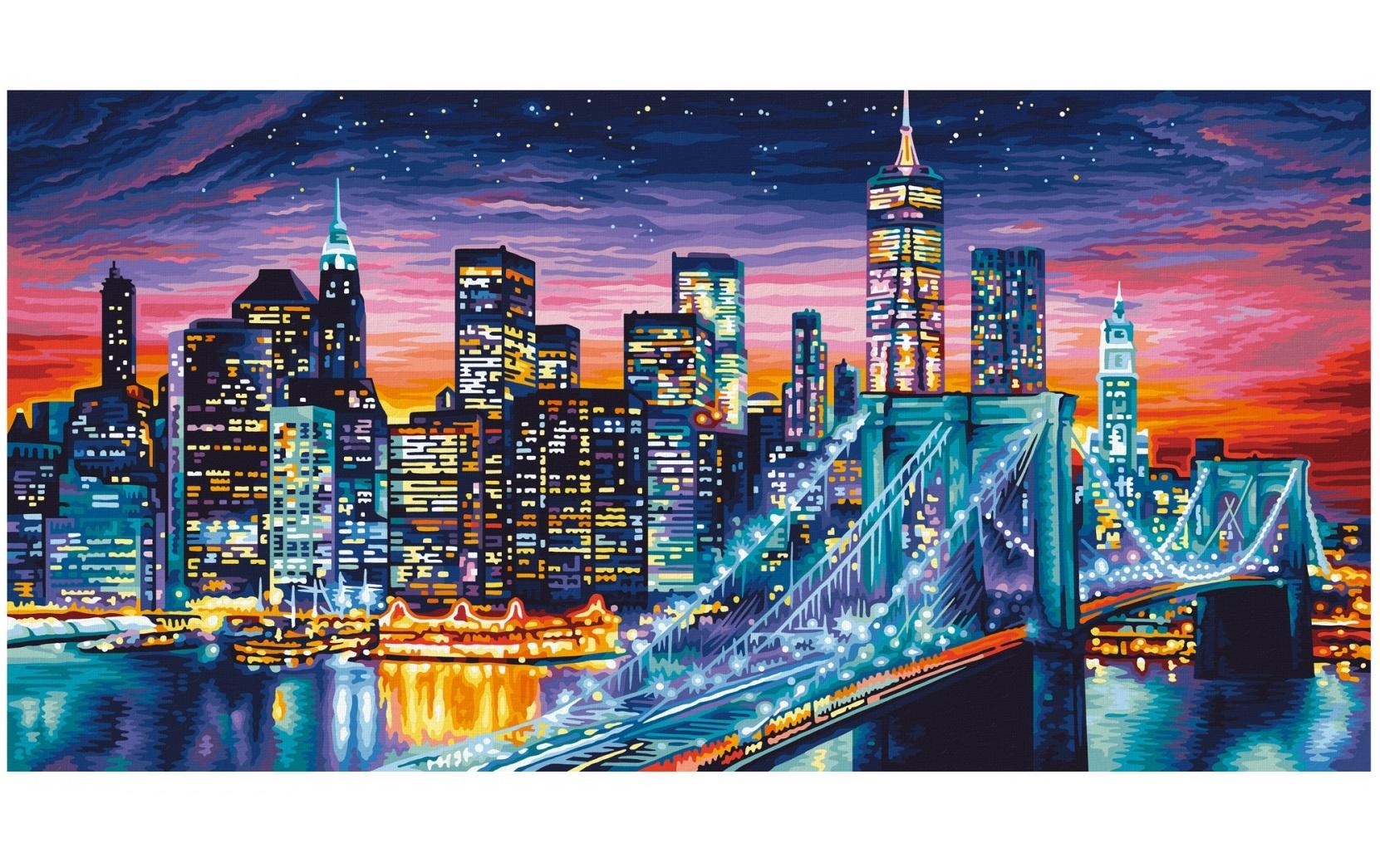 Schipper Malen-nach-Zahlen-Set – Manhattan bei Nacht – 1-teilig – ab 14 Jahren