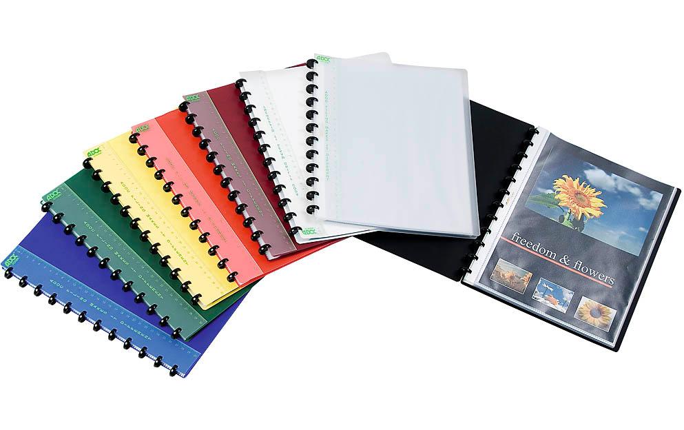 Adoc Bind-Ex Aurora Sichtbuch – 30 Sichttaschen, A4, austauschbar, genarbt, antireflex, transparent