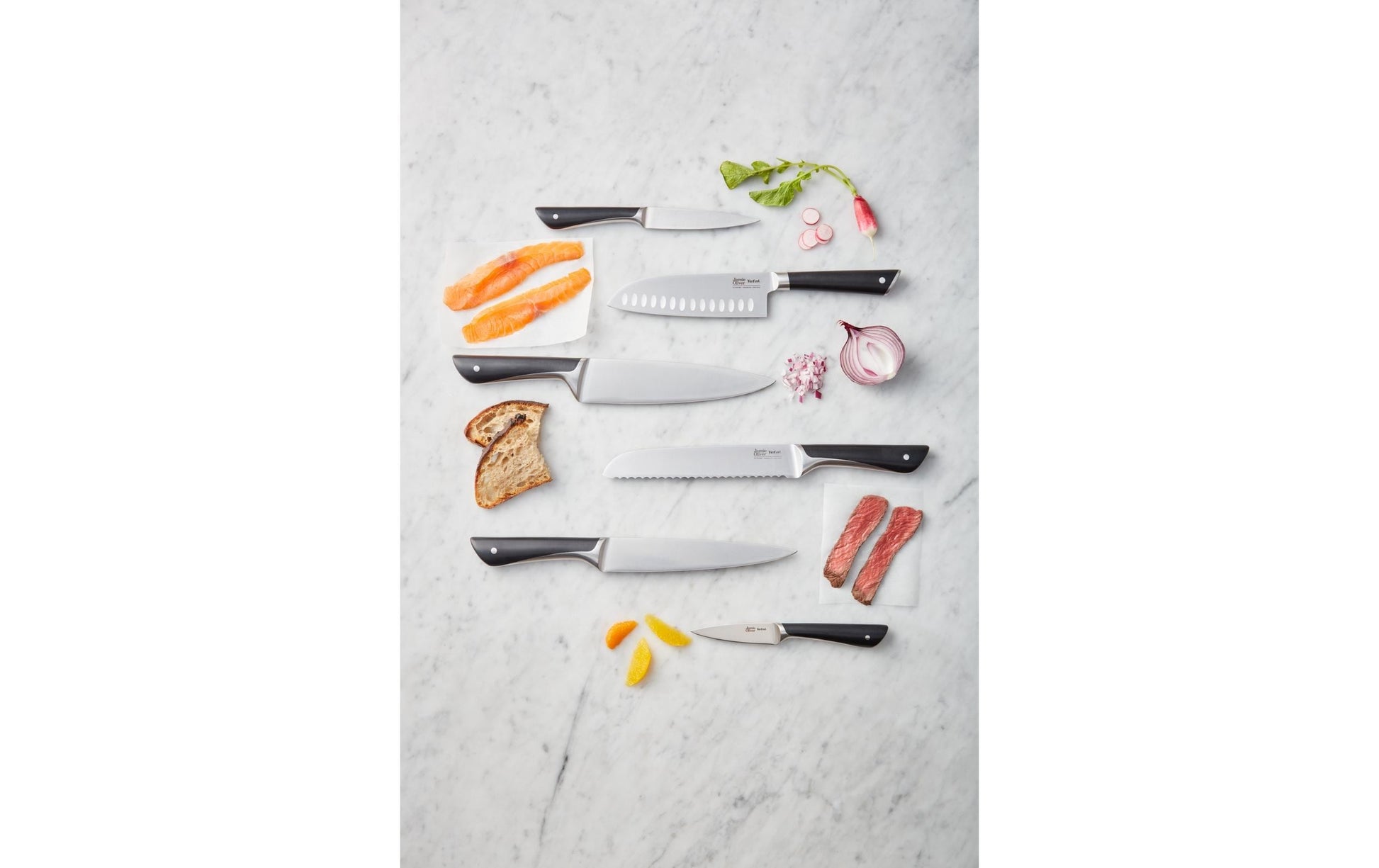 Tefal Jamie Oliver Messerblock – 6-teilig – Holz – Braun