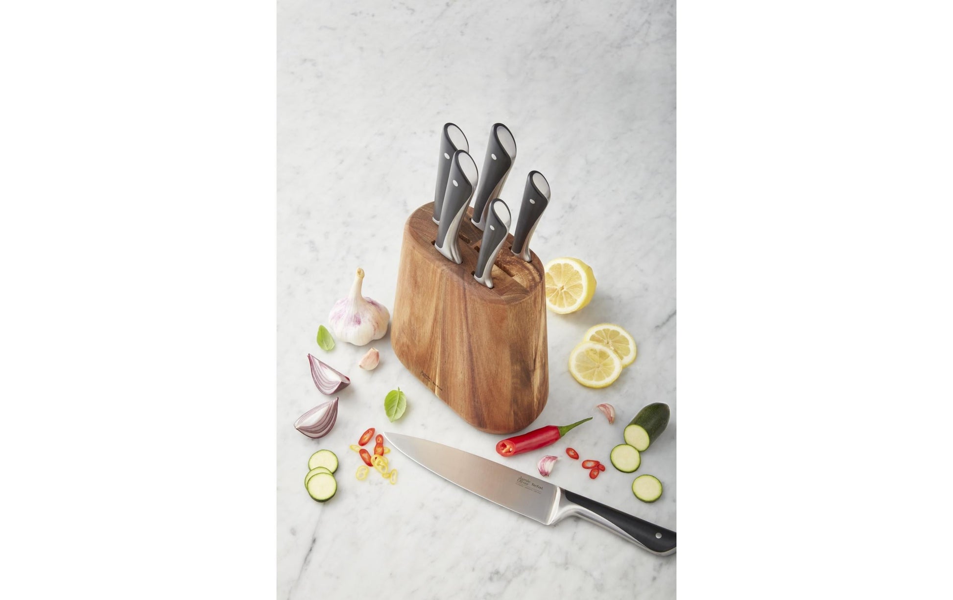 Tefal Jamie Oliver Messerblock – 6-teilig – Holz – Braun