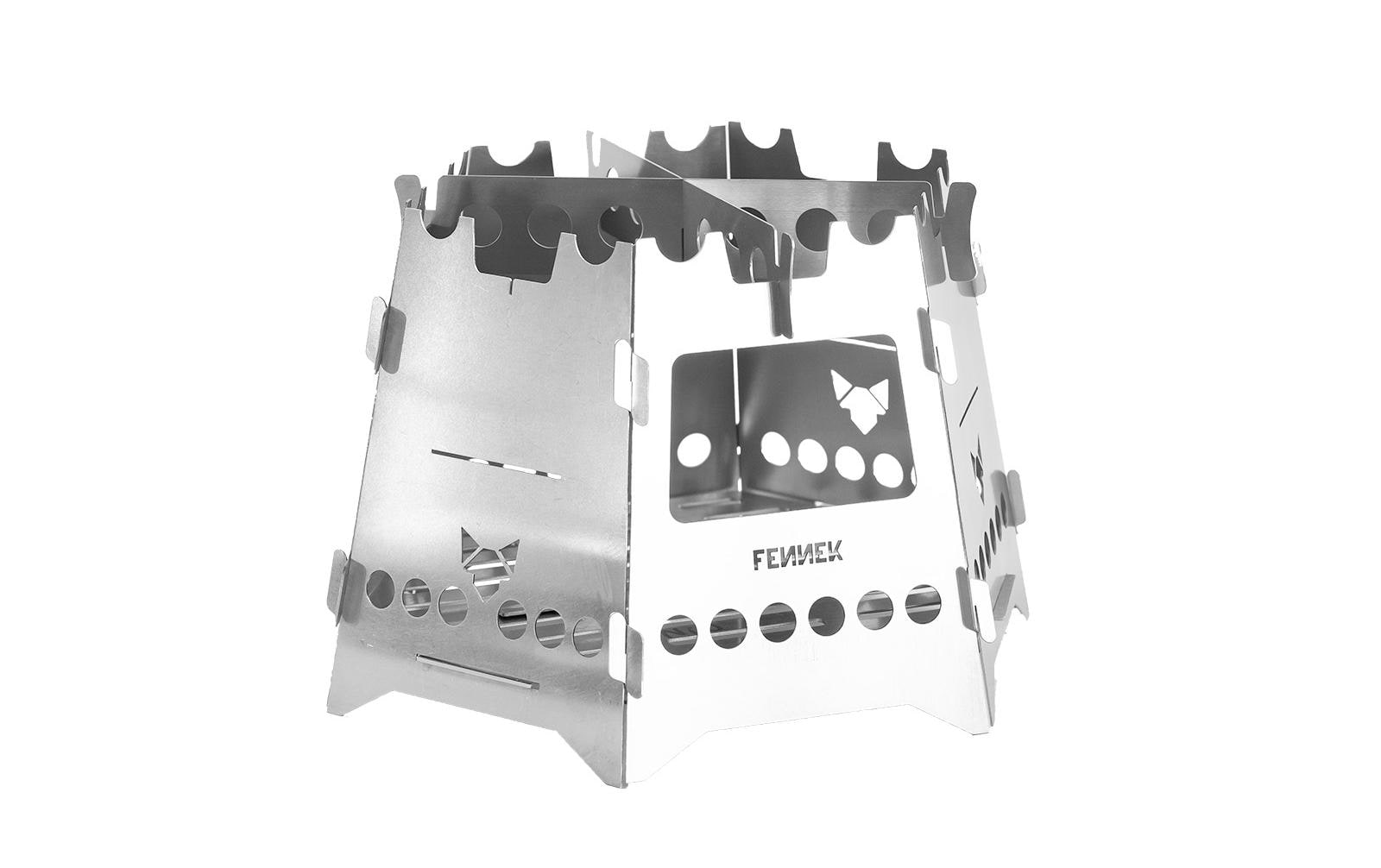 FENNEK Grillplatten-Set, 4 Stk., für Hobo Basic, 24 × 24 × 16 cm, Edelstahl, Silber