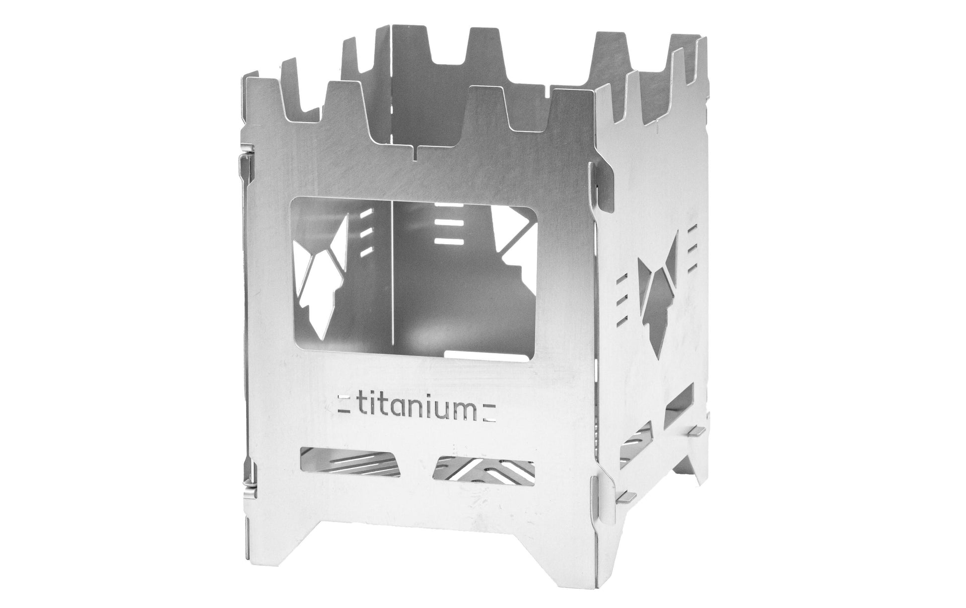 FENNEK Campingkocher Hobo Premium Titan – titan, zusammengelegt 16,4×13,2×1,5 cm, 450 g – silber