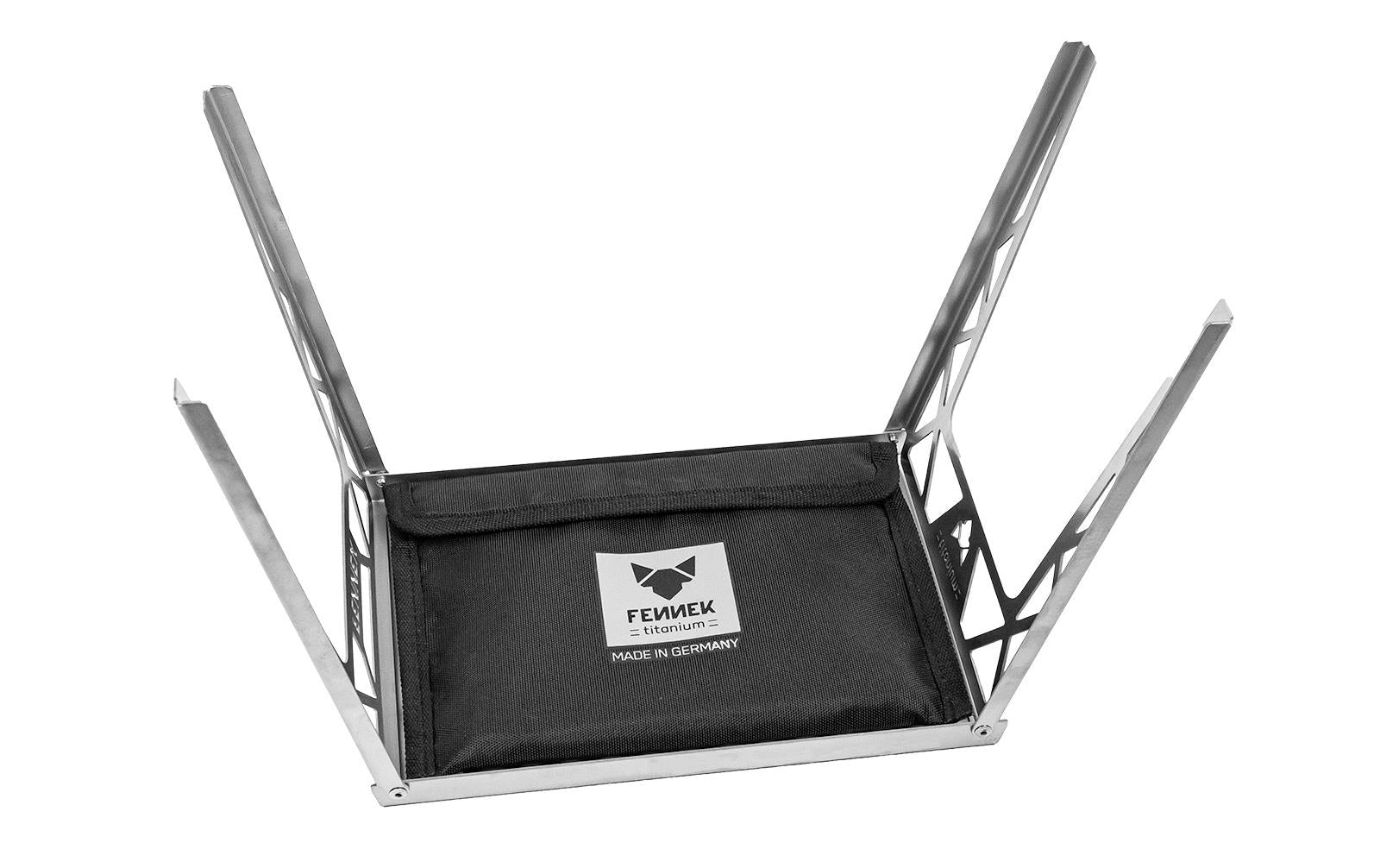 FENNEK Klapprost 32,4 × 16,5 × 20 cm, Titan, 2 Stk., mit Tasche, für Hobo Premium Titan