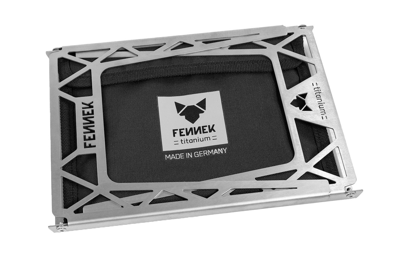 FENNEK Klapprost 32,4 × 16,5 × 20 cm, Titan, 2 Stk., mit Tasche, für Hobo Premium Titan