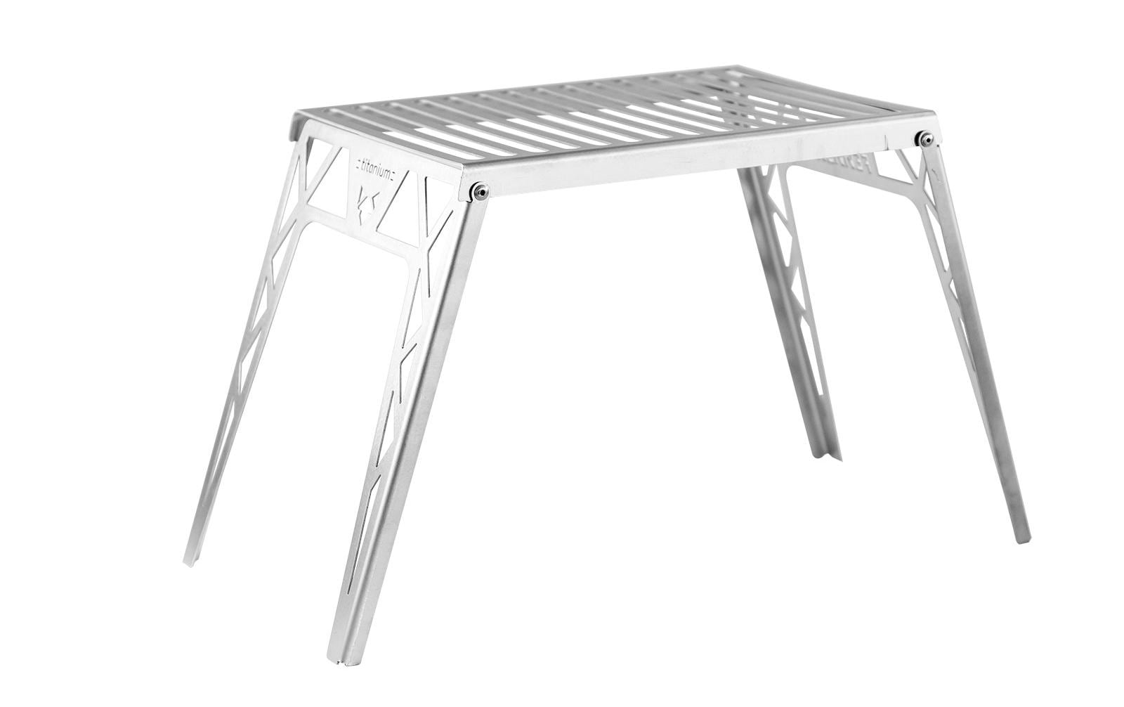 FENNEK Klapprost 32,4 × 16,5 × 20 cm, Titan, 2 Stk., mit Tasche, für Hobo Premium Titan