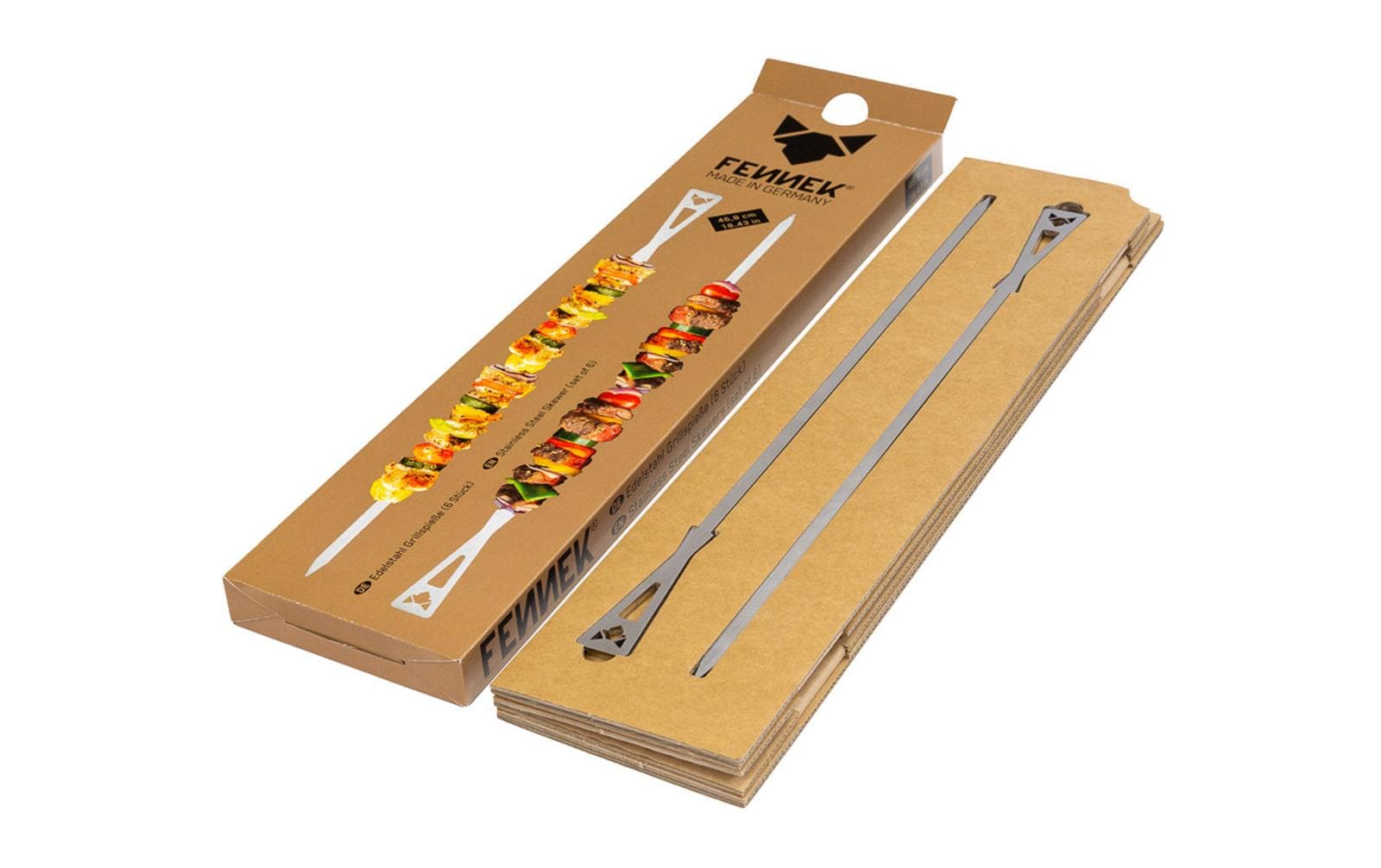 FENNEK Grillspiesse, 6 Stk., 46,8 cm, Edelstahl, Silber