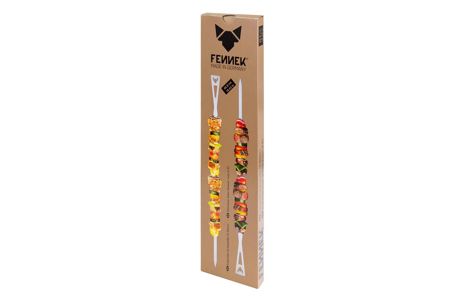 FENNEK Grillspiesse, 6 Stk., 46,8 cm, Edelstahl, Silber