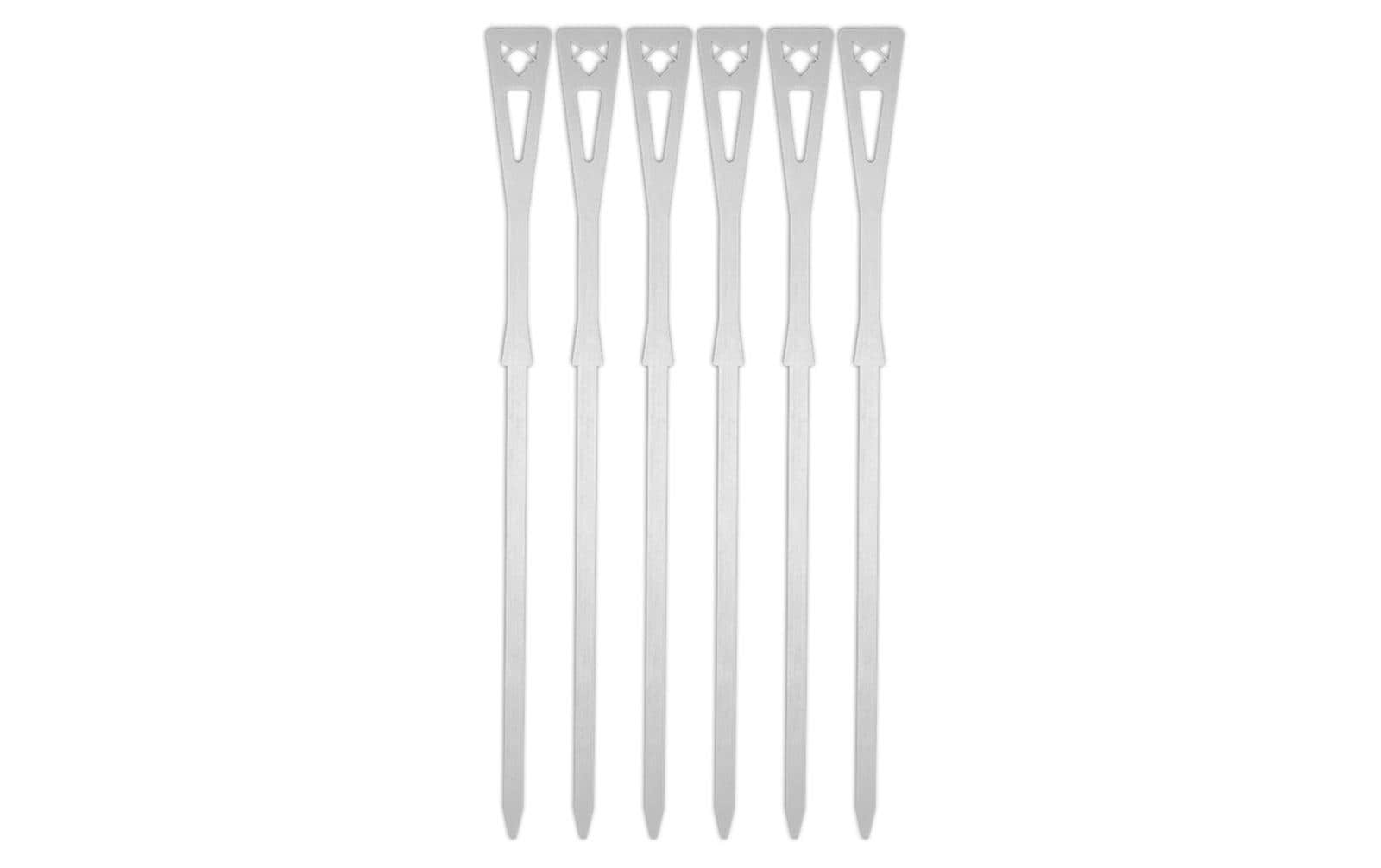 FENNEK Grillspiesse 34,5 cm, 6 Stk., Edelstahl, Baumwolltasche, Silber