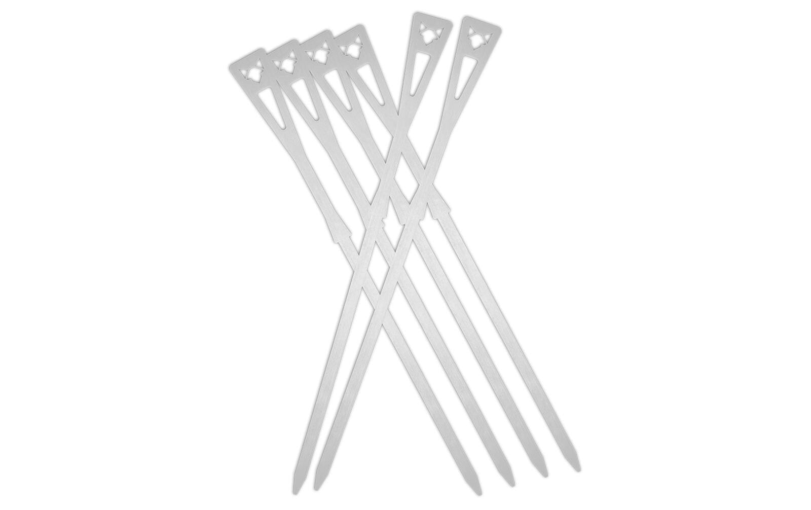 FENNEK Grillspiesse 34,5 cm, 6 Stk., Edelstahl, Baumwolltasche, Silber