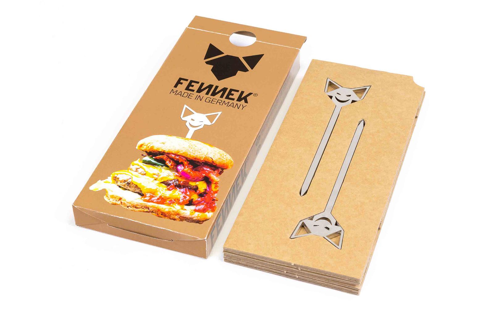 FENNEK Burger-Spiesse 17,5 cm, Edelstahl, 6 Stk.
