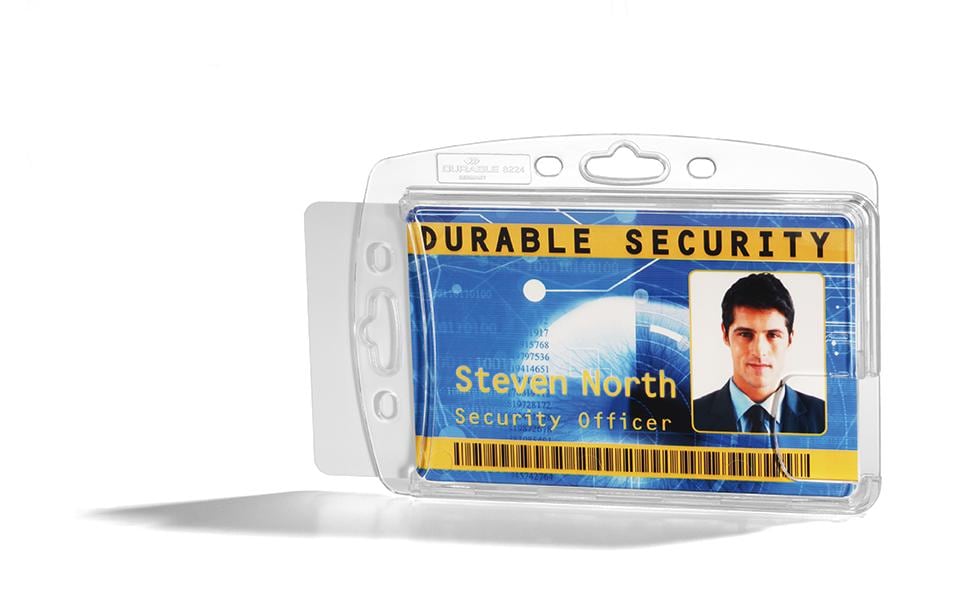 Durable Hartbox – für Betriebsausweise – 85 × 54 mm, Kunststoff, transparent – 10 Stück