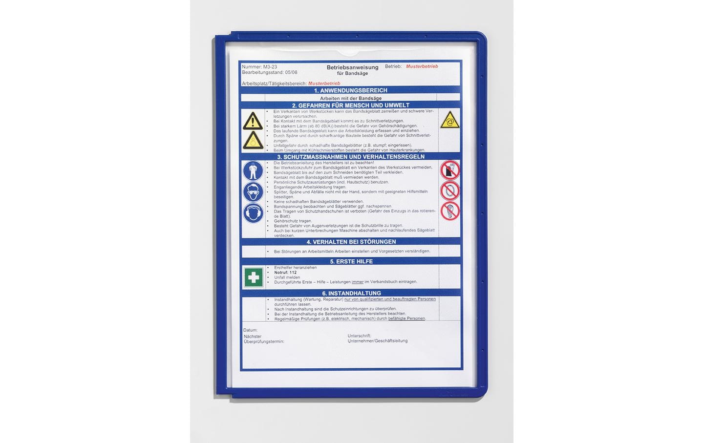 Durable Formularhalter, für A4, Polypropylen, blau