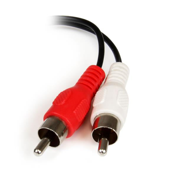 StarTech.com 3,5-mm-auf-2×-Cinch-Adapterkabel – 3,5-mm-Klinke Stecker zu 2× Cinch Buchse – 0,152 m