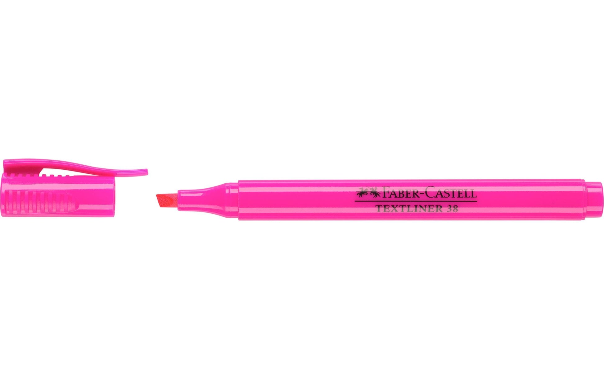 Faber-Castell Textliner 38 Textmarker – Pink, Keil/Fein 1/4 mm, schnell trocknend