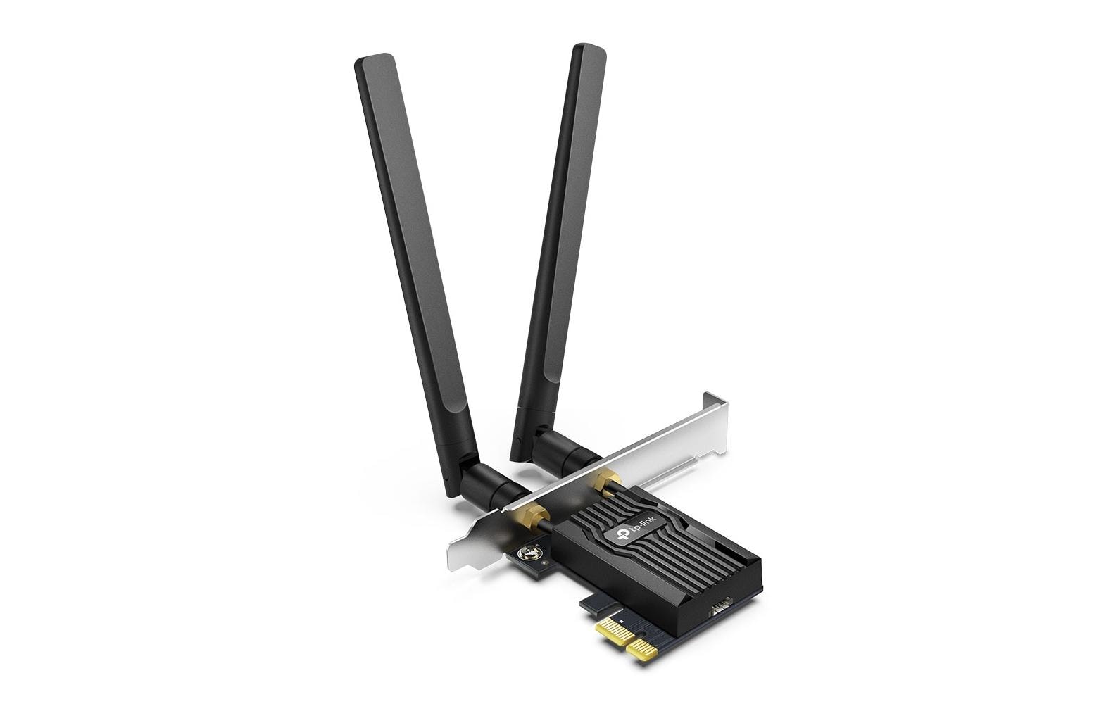 TP-Link Archer TX55E – PCIe WLAN-Adapter – Wi-Fi 6 Dual-Band (2,4/5 GHz), 2,4 Gbit/s, Bluetooth 5,2