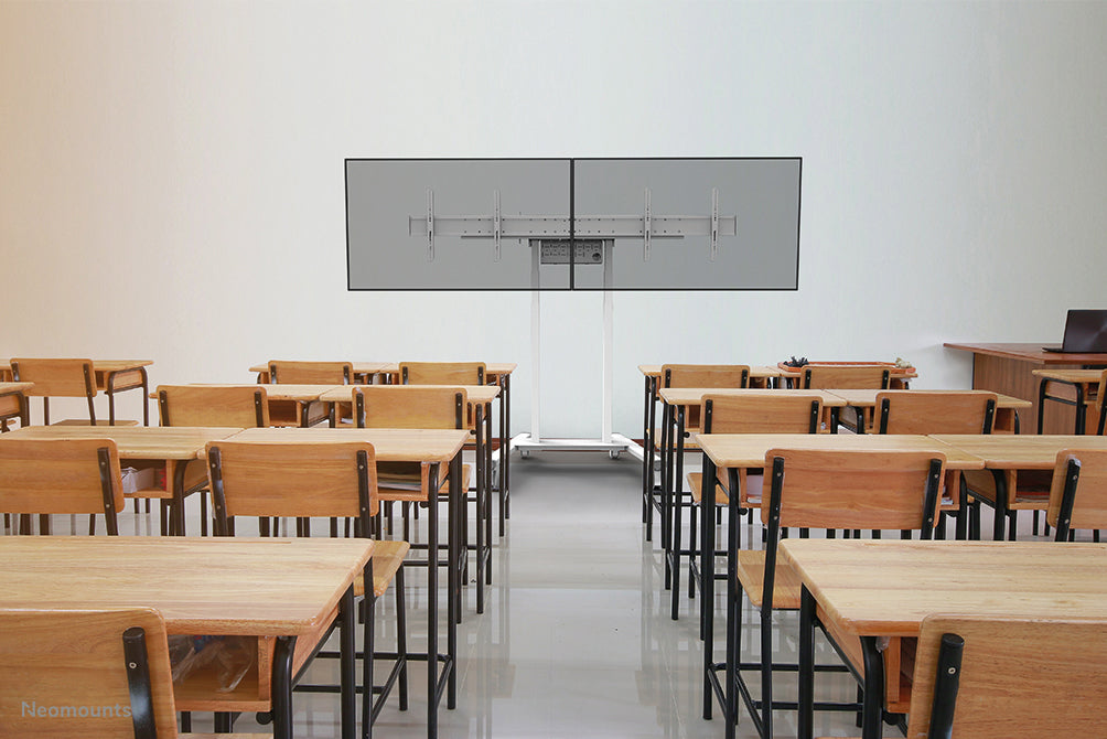 Neomounts ADM-875WH2 – Displayständer, für 2 Displays, höhenverstellbar, für 42–65", VESA 100×100–800×400
