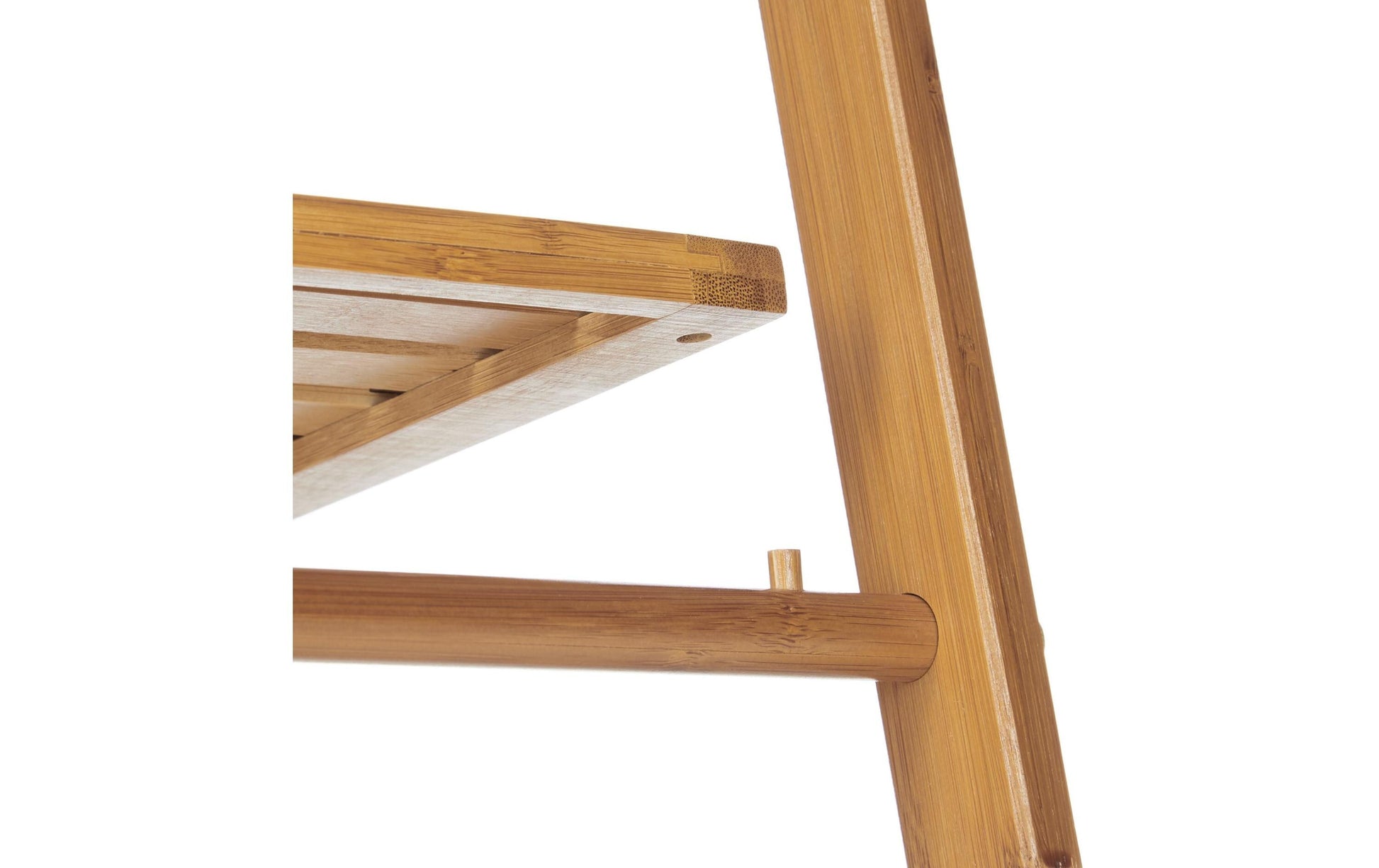 Relaxdays Handtuchständer – 3 Arme, 53×31×152 cm, Bambus, Holz