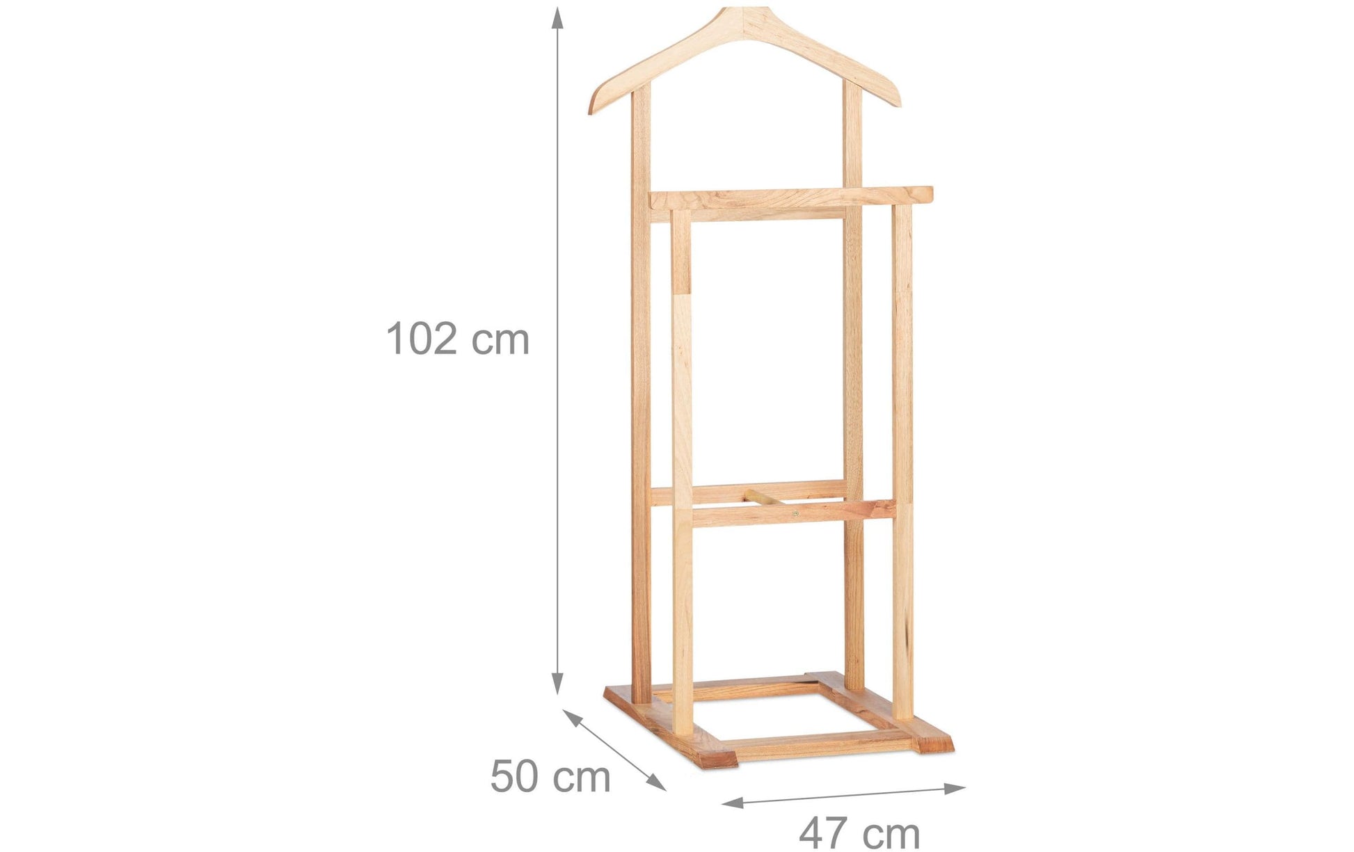 Relaxdays Garderobenständer – Holz – Walnuss – 1'020 mm