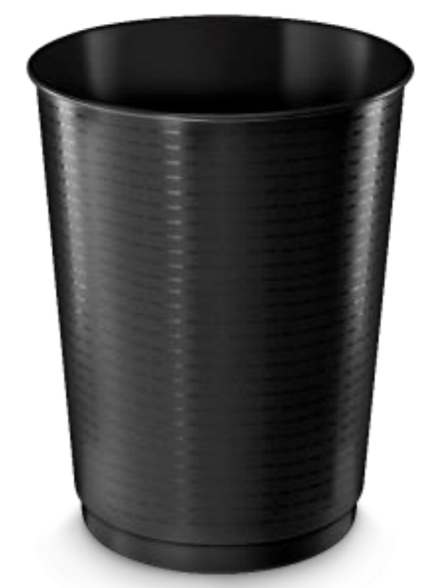 CEP Papierkorb – Kunststoff (PP), rund – schwarz – Ø 38 × H 62,2 cm