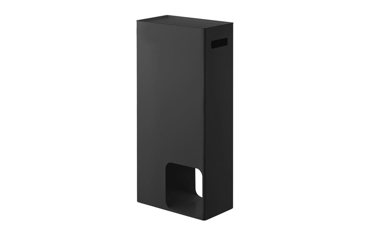 Yamazaki Tower – Toilettenpapierständer – Edelstahl, schwarz, für 8 Rollen, 23 × 12,5 × 48 cm