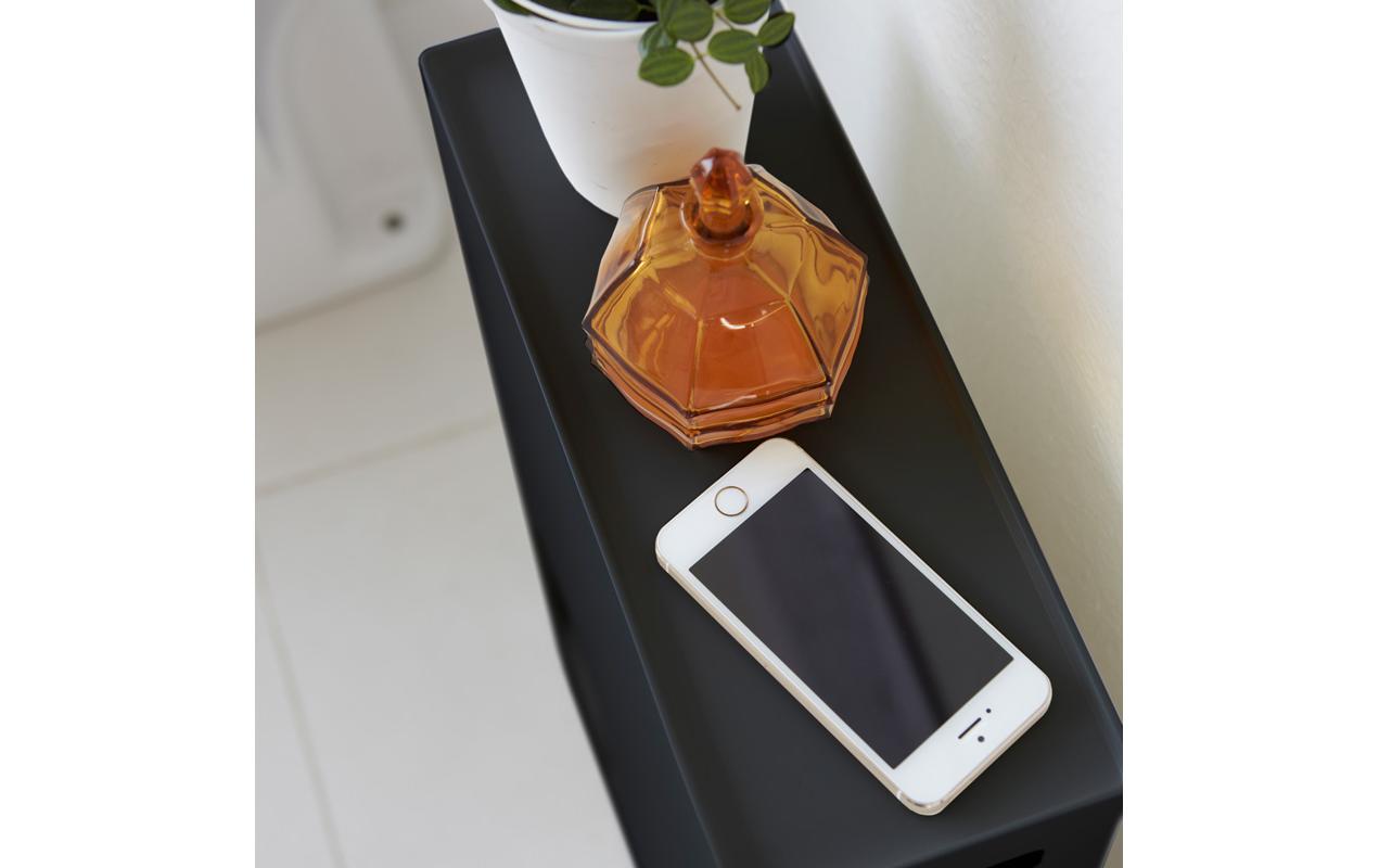 Yamazaki Tower – Toilettenpapierständer – Edelstahl, schwarz, für 8 Rollen, 23 × 12,5 × 48 cm