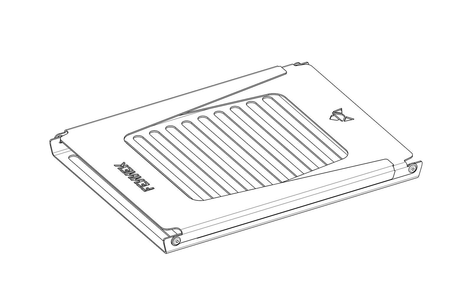 FENNEK Grillrost 23 × 16,6 × 2 cm, Edelstahl, mit Tragetasche, für Hobo Premium Edelstahl