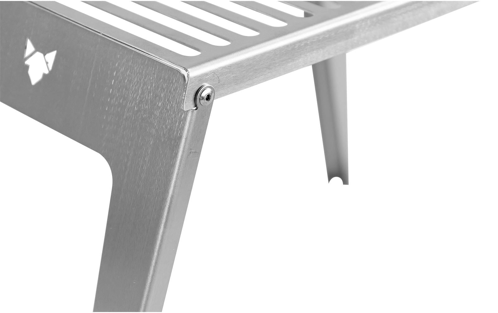 FENNEK Grillrost 23 × 16,6 × 2 cm, Edelstahl, mit Tragetasche, für Hobo Premium Edelstahl