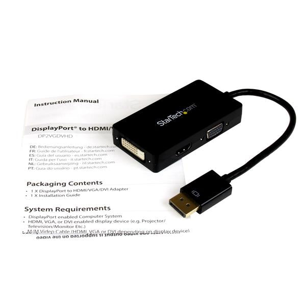 StarTech.com DisplayPort Multiport-Adapter – DVI + VGA + HDMI