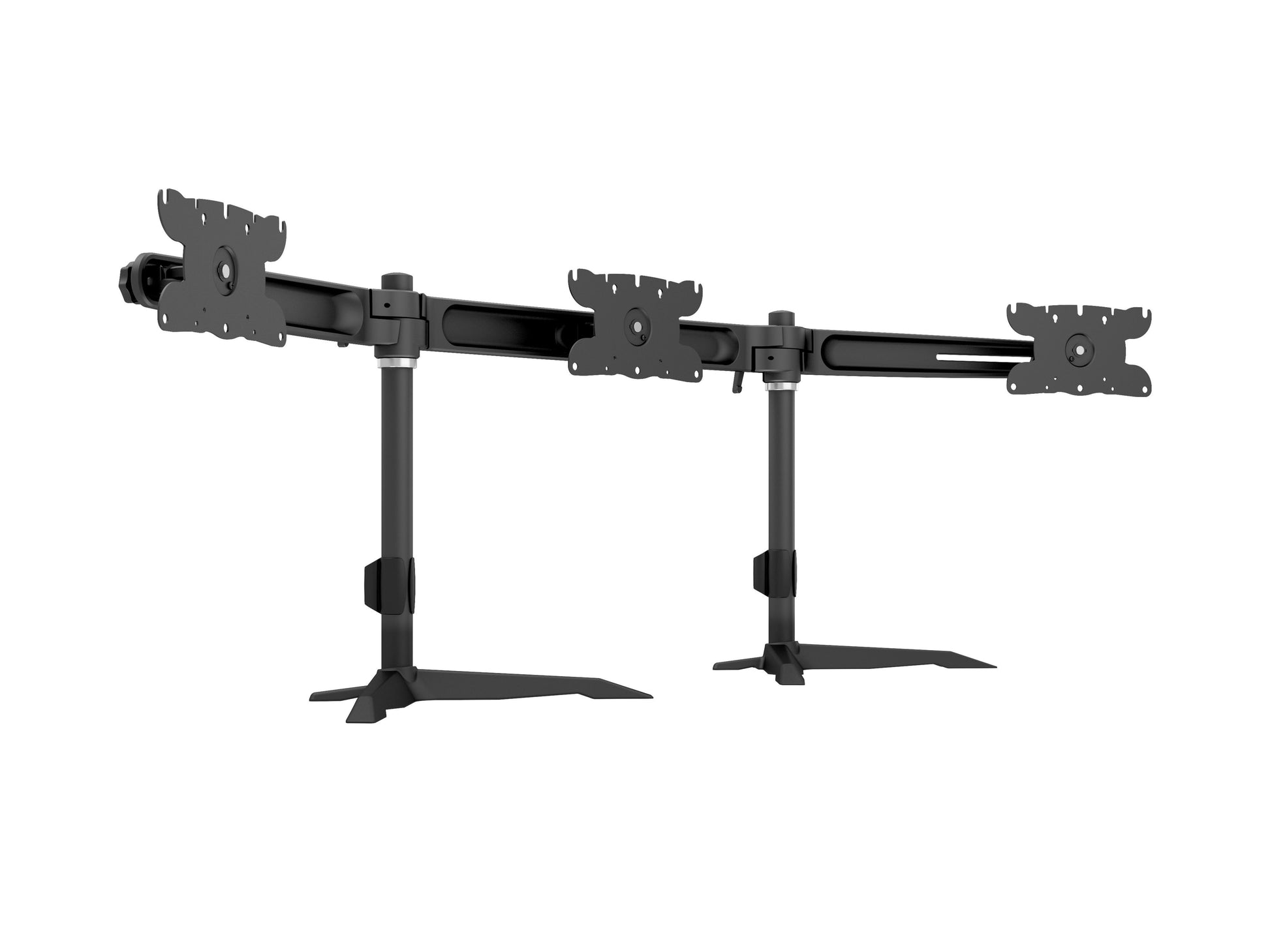 Multibrackets Triple 1312 – Tischhalterung, 3, Standfuss, bis 32", VESA 75 × 75 mm, 24 kg, neigbar, schwarz