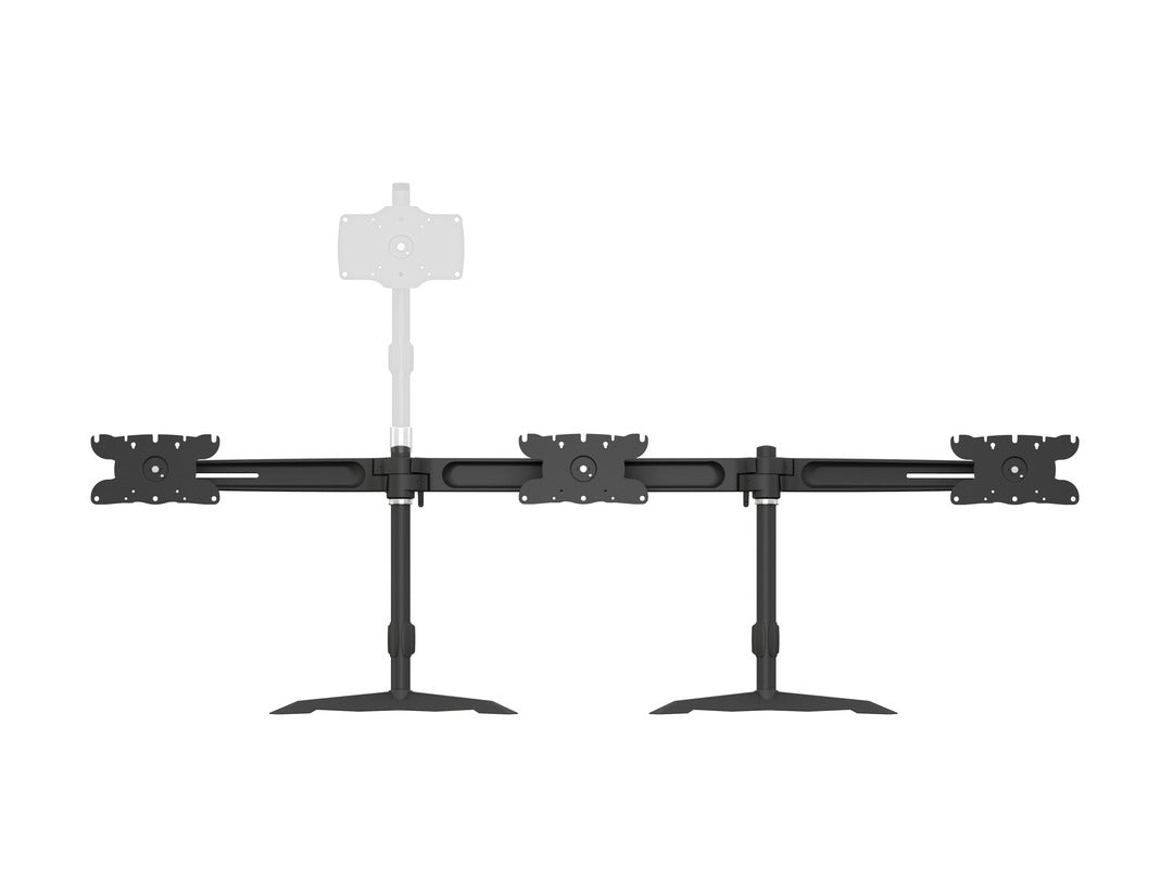 Multibrackets Triple 1312 – Tischhalterung, 3, Standfuss, bis 32", VESA 75 × 75 mm, 24 kg, neigbar, schwarz
