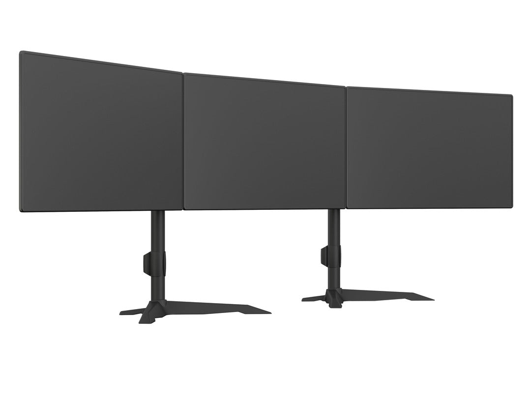 Multibrackets Triple 1312 – Tischhalterung, 3, Standfuss, bis 32", VESA 75 × 75 mm, 24 kg, neigbar, schwarz