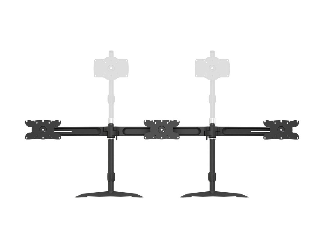 Multibrackets Triple 1312 – Tischhalterung, 3, Standfuss, bis 32", VESA 75 × 75 mm, 24 kg, neigbar, schwarz