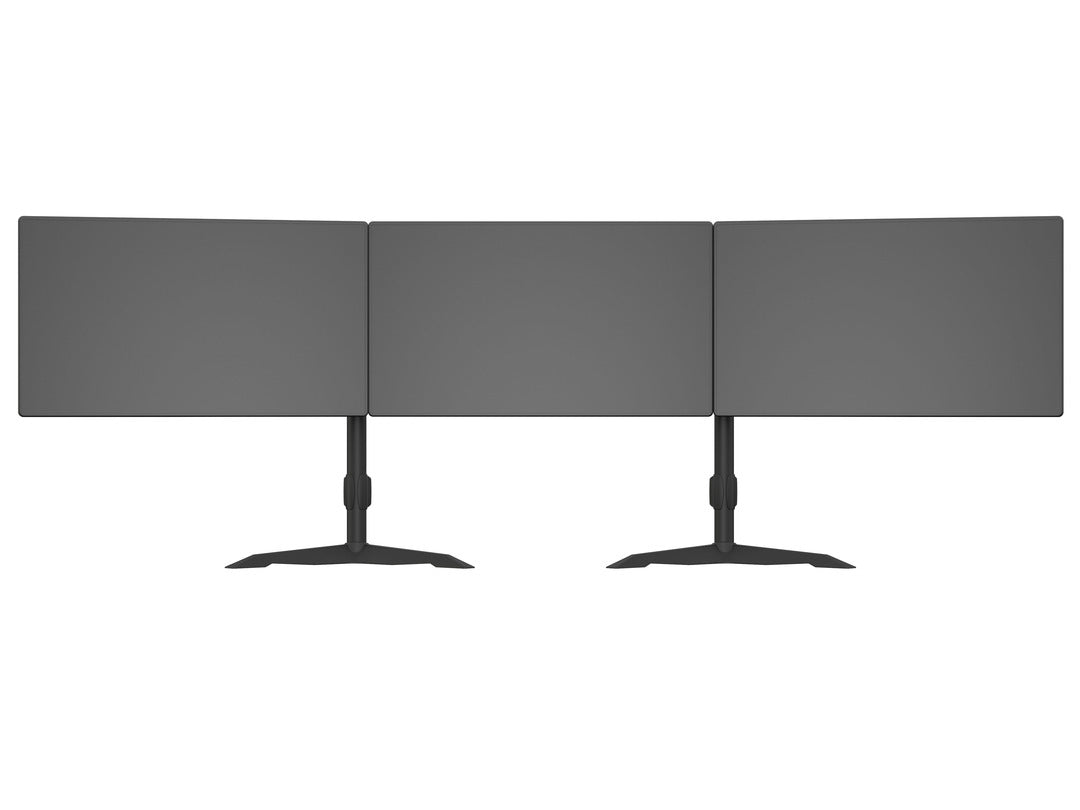 Multibrackets Triple 1312 – Tischhalterung, 3, Standfuss, bis 32", VESA 75 × 75 mm, 24 kg, neigbar, schwarz