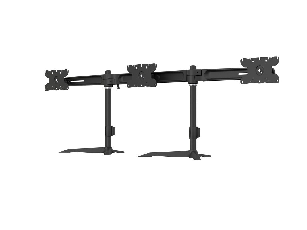 Multibrackets Triple 1312 – Tischhalterung, 3, Standfuss, bis 32", VESA 75 × 75 mm, 24 kg, neigbar, schwarz