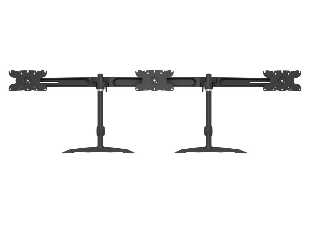 Multibrackets Triple 1312 – Tischhalterung, 3, Standfuss, bis 32", VESA 75 × 75 mm, 24 kg, neigbar, schwarz