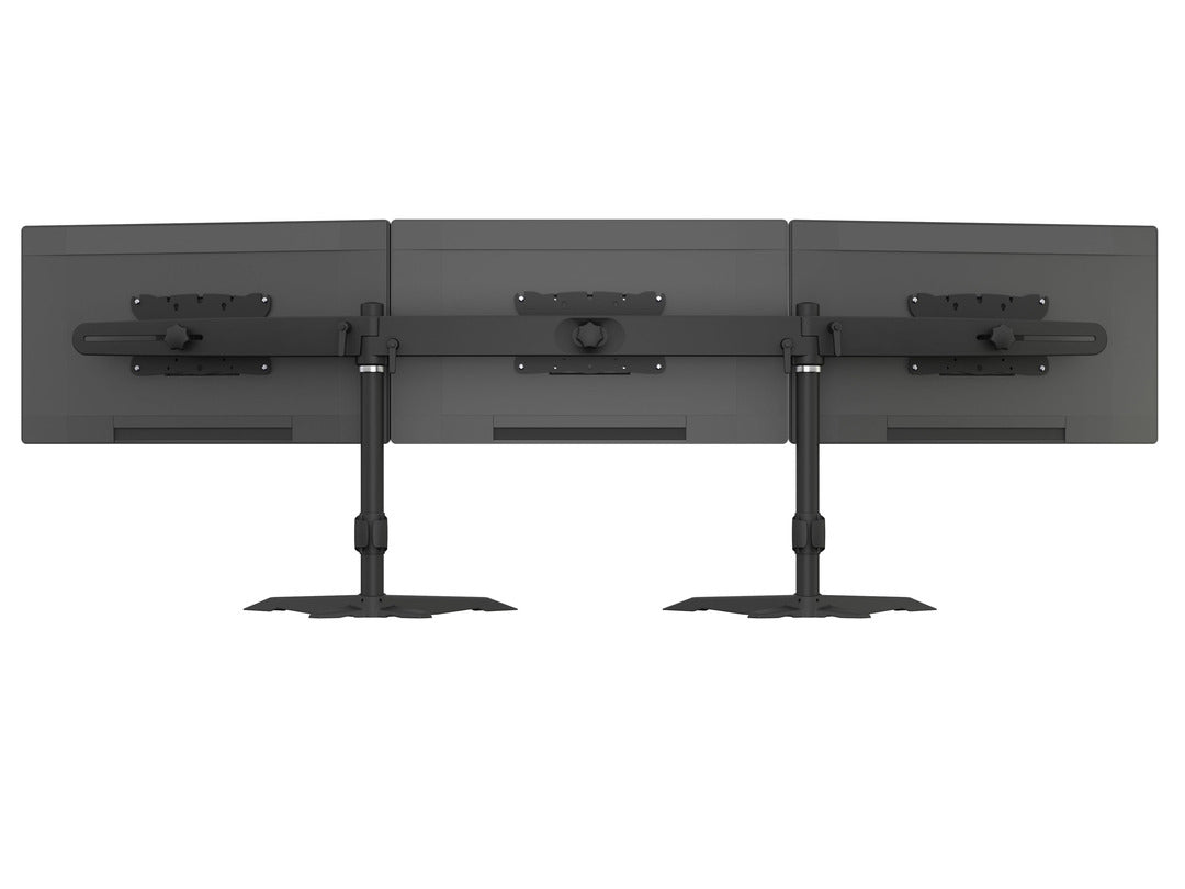 Multibrackets Triple 1312 – Tischhalterung, 3, Standfuss, bis 32", VESA 75 × 75 mm, 24 kg, neigbar, schwarz