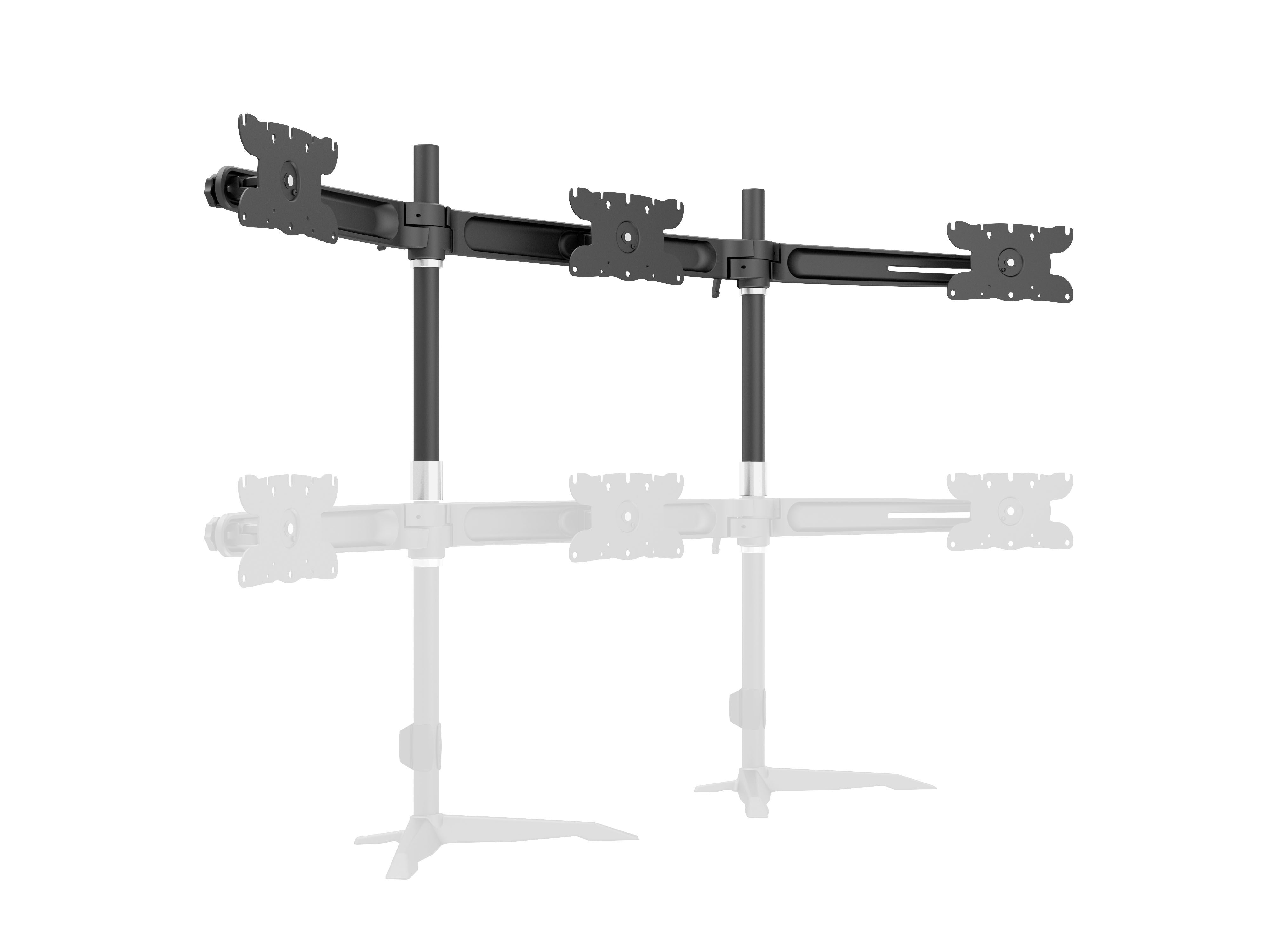 Multibrackets Tischhalterung, 3, Standfuss, bis 32", VESA 100 × 100 mm, 24 kg, drehbar, schwarz