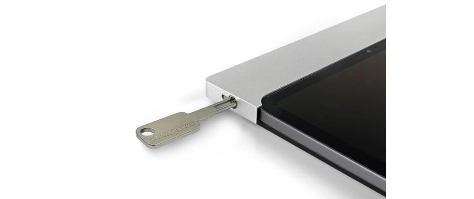 Smart Things Tablet-Wandhalterung für Apple iPad bis 10,5" – abschliessbar – Silber