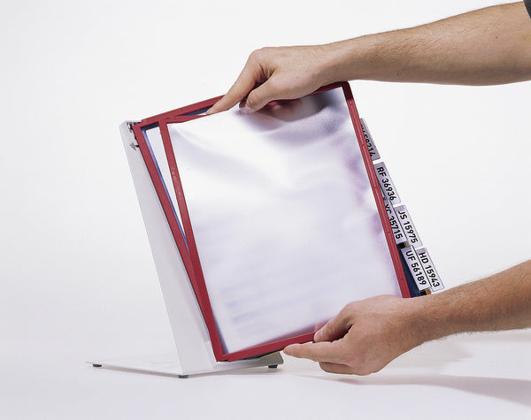 Durable Sichttafelsystem Vario Table 10 – für A4, 10 Fächer, Grau, Metall/Kunststoff, 270×165×395 mm