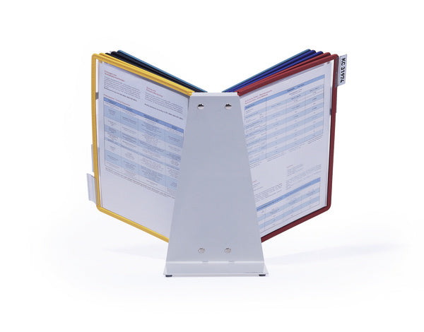 Durable Sichttafelsystem Vario Table 10 – für A4, 10 Fächer, Grau, Metall/Kunststoff, 270×165×395 mm