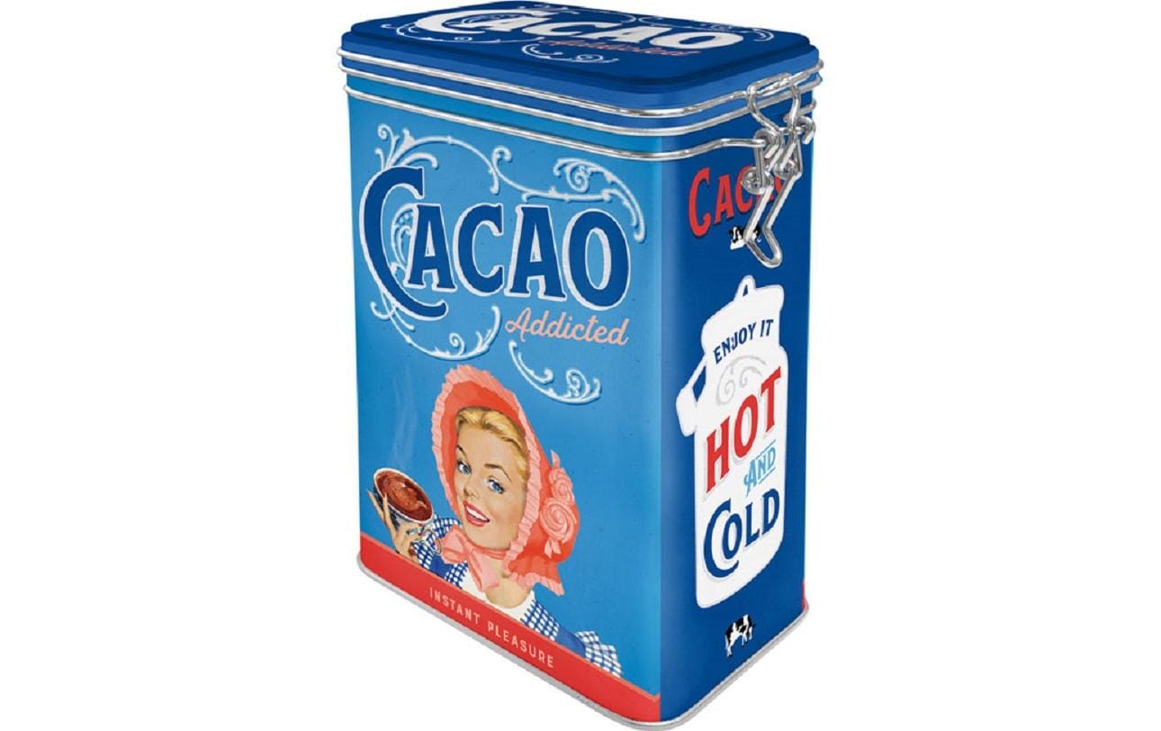 Nostalgic Art Vorratsdose 1,3 l, 11 × 8 × 18 cm, Metall, Weiss/Blau