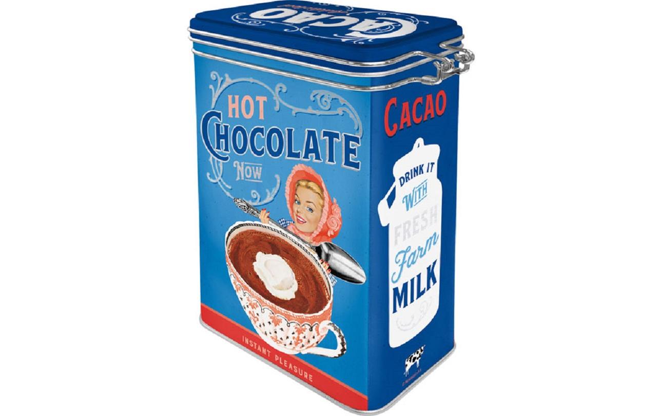 Nostalgic Art Vorratsdose 1,3 l, 11 × 8 × 18 cm, Metall, Weiss/Blau
