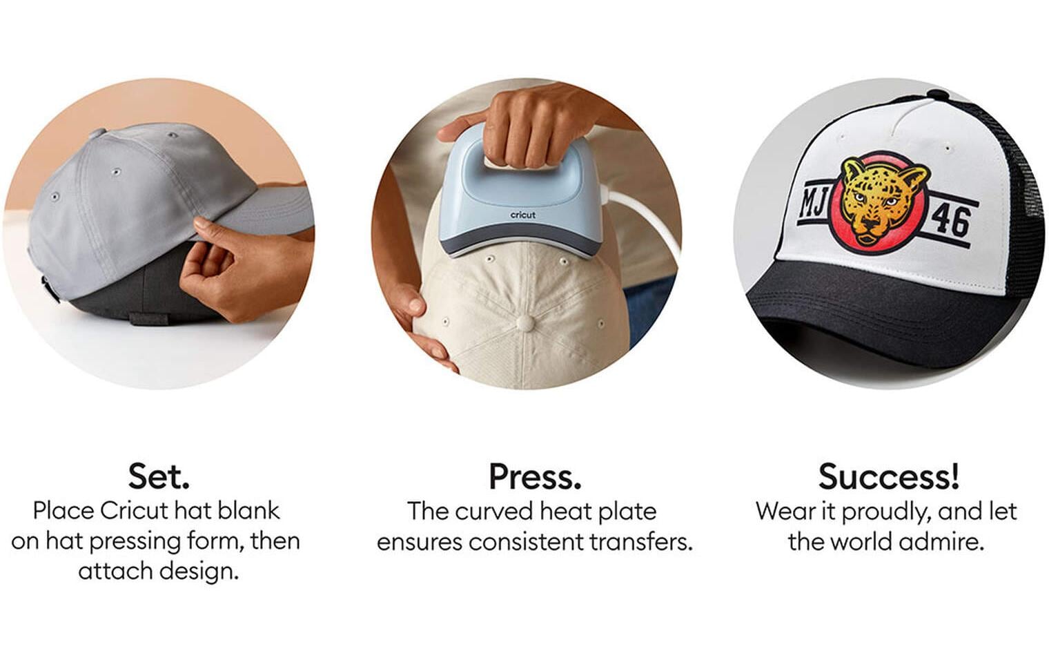 Cricut Trucker-Cap, Polyester, Schwarz/Weiss, für Sublimation und Aufbügelfolien